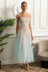 Vestido Longo Estilo Princesa – Tule Transparente, Design Envolvente e Toque de Fada para Verão