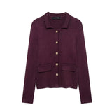 Conjunto Feminino Minimalista em Tricô – Jaqueta + Saia | Look Elegante