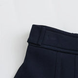 Conjunto Elegante – Blazer Curto com Botões Decorativos e Calça Pantalona