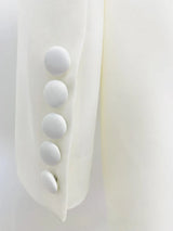 Blazer Longo com Botões Duplos e Aplique de Pedrarias – Bordado à Mão