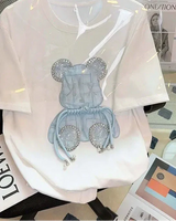 Camiseta com Bordado e Aplicações – Estilo Casual em Algodão Premium