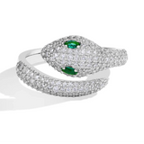 Anel Cobra – Cravejado com Zircônias e Prata S925