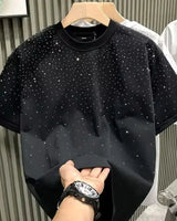 Camiseta com Apliques de Strass – Estilo Casual