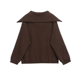 Conjunto Moletom Pulôver e Calça Cintura Alta com Elastano, Estilo Vintage