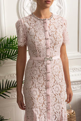 Vestido Longo de Renda Estilo Sereia – Elegância e Sofisticação em Cada Detalhe