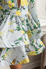 Vestido – Vintage, Decote V, Manga Lanterna, Saia Plissada