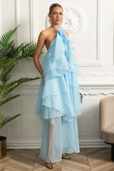 Vestido com Camadas Estilo Moderno