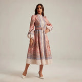 Vestido elegante estampa boho - Novidade