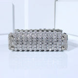 Bolsa Glamour Prateada com Brilho de Strass