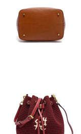 Bolsa CHCH Bucket – Estilo para Viagem, Alça de Ombro, Design em Tecido Splicing