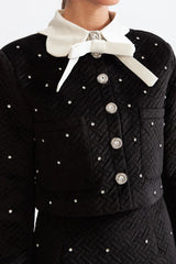 Conjunto Veludo com Detalhes Bordados