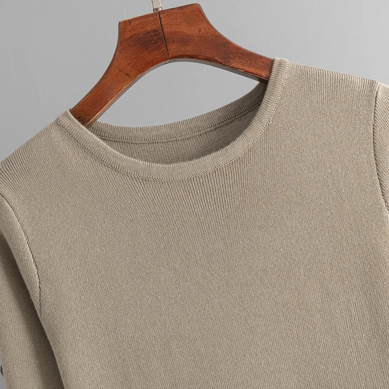 Vestido Suéter Feminino Inverno – Midi Justo em Tricô Grosso