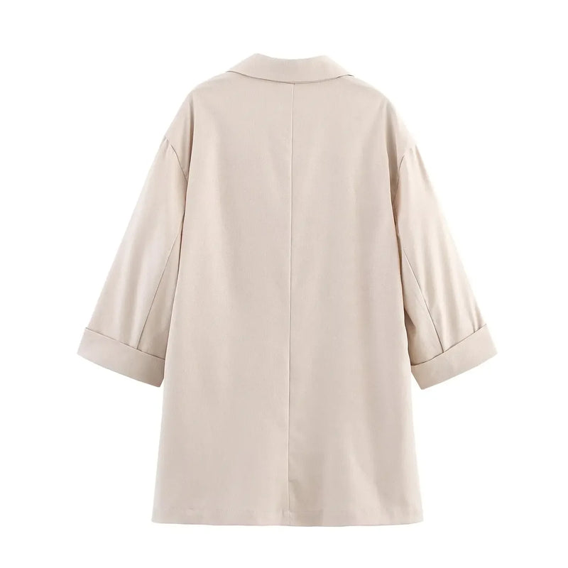 Conjunto Alfaiataria Moderna – Blazer com Botões Duplos e Calça Wide Leg