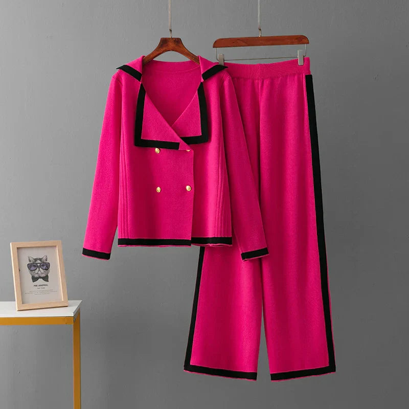 Conjunto Feminino em Tricô – Cardigan Casual com Calça