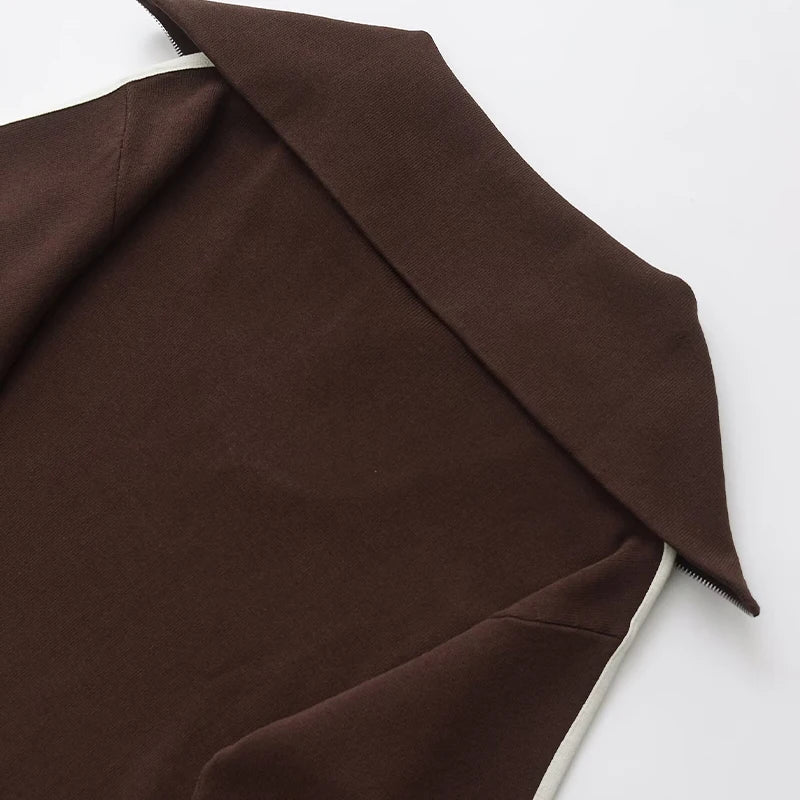 Conjunto Moletom Pulôver e Calça Cintura Alta com Elastano, Estilo Vintage