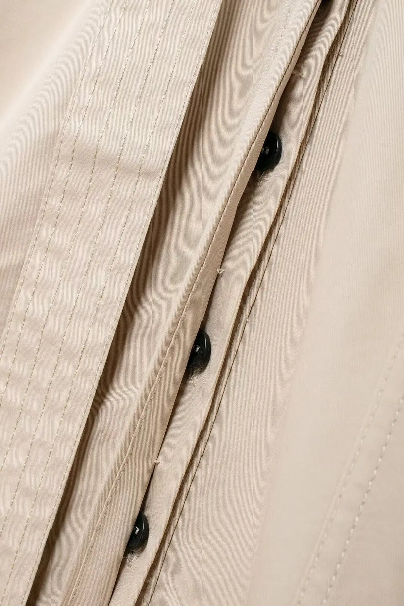 Vestido Chemise Feminino Estilo  – Manga Longa, Gola Slim