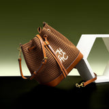 Bolsa CHCH Bucket – Estilo para Viagem, Alça de Ombro, Design em Tecido Splicing