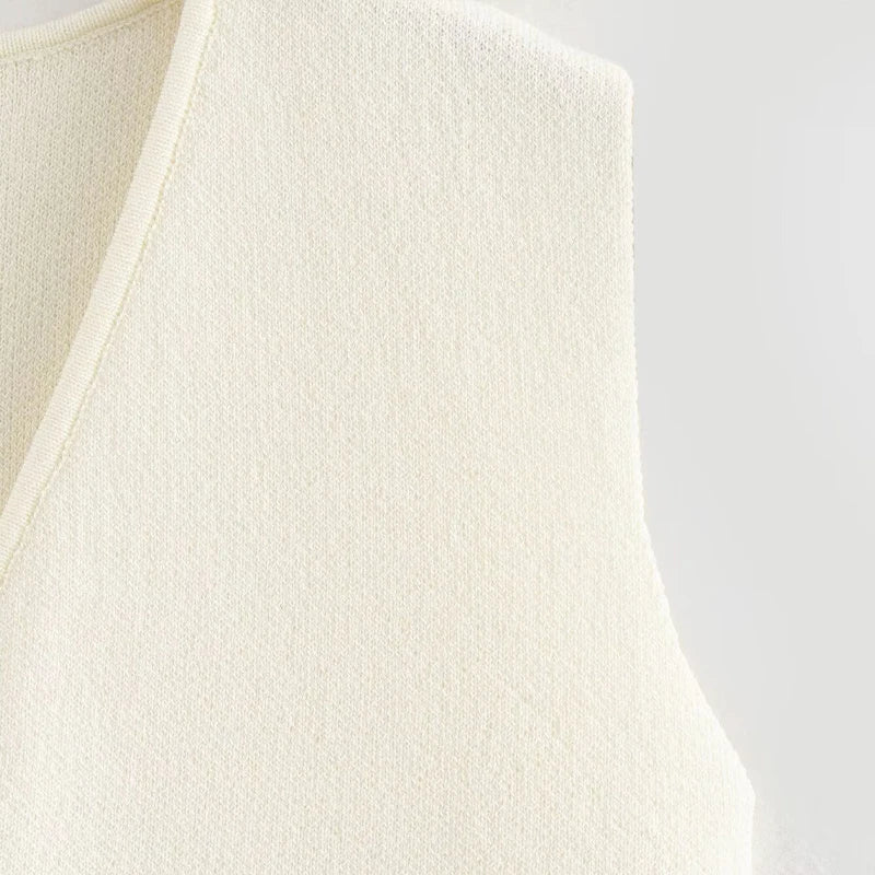 Conjunto Saia Midi Plissada e Colete Regata - Estilo Vintage