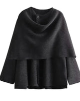 Casaco com Gola Assimétrica – Inverno com Estilo e Conforto