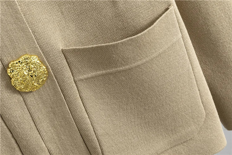 Conjunto Feminino Elegante em Tricô – Cardigan de Botões e Calça de Cintura Alta com Perna Larga