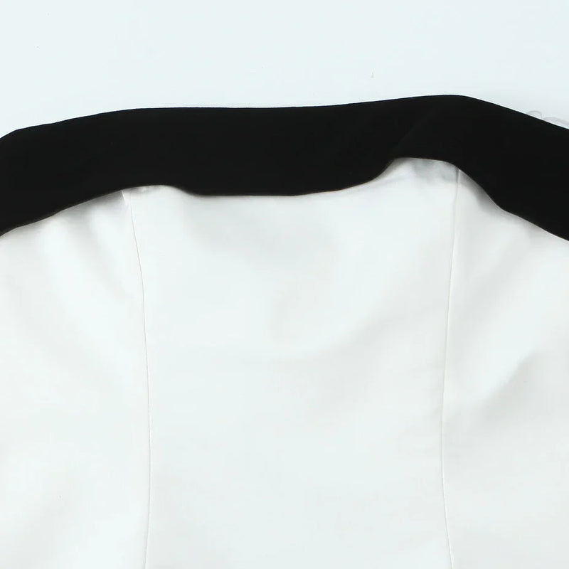 Blusa Sem Alças com Laço - Top Cropped Branco Estilo Chic