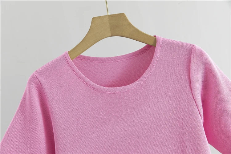 onjunto Executivo Feminino – Tricô Elegante com Casaco Longo e Saia