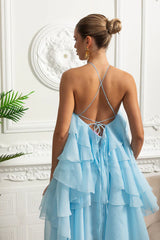 Vestido com Camadas Estilo Moderno