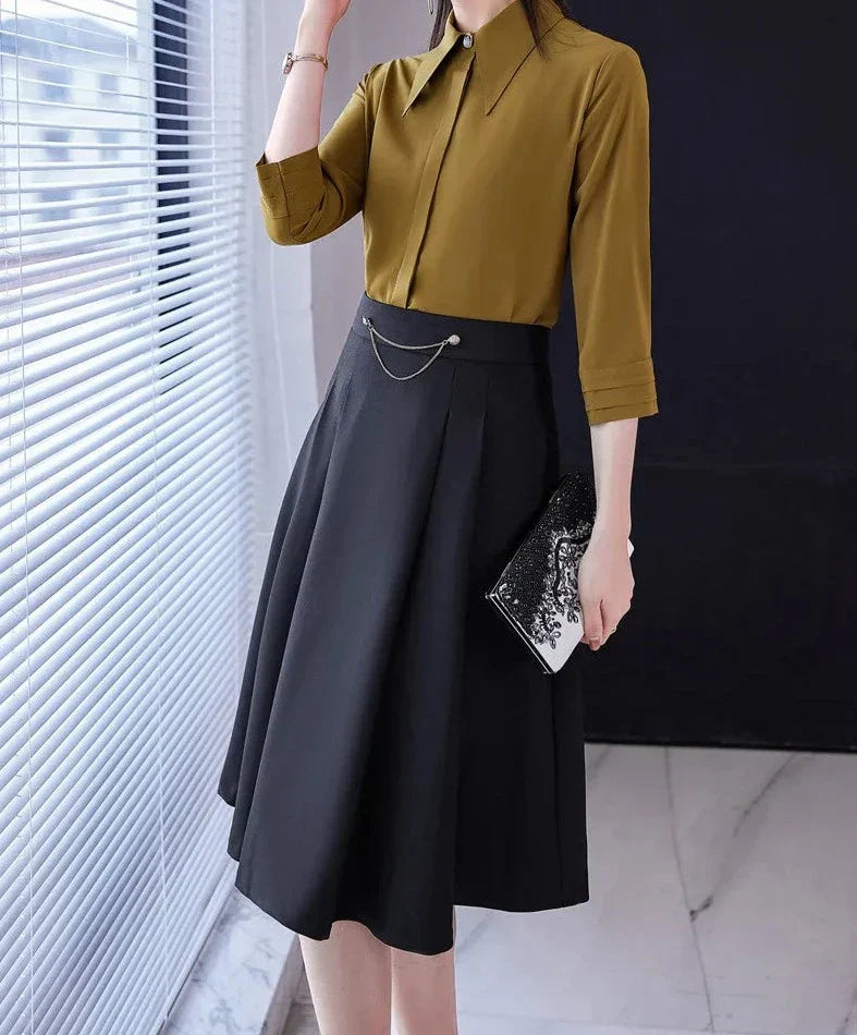 Conjunto saia e Camisa Alfaiataria Luxo