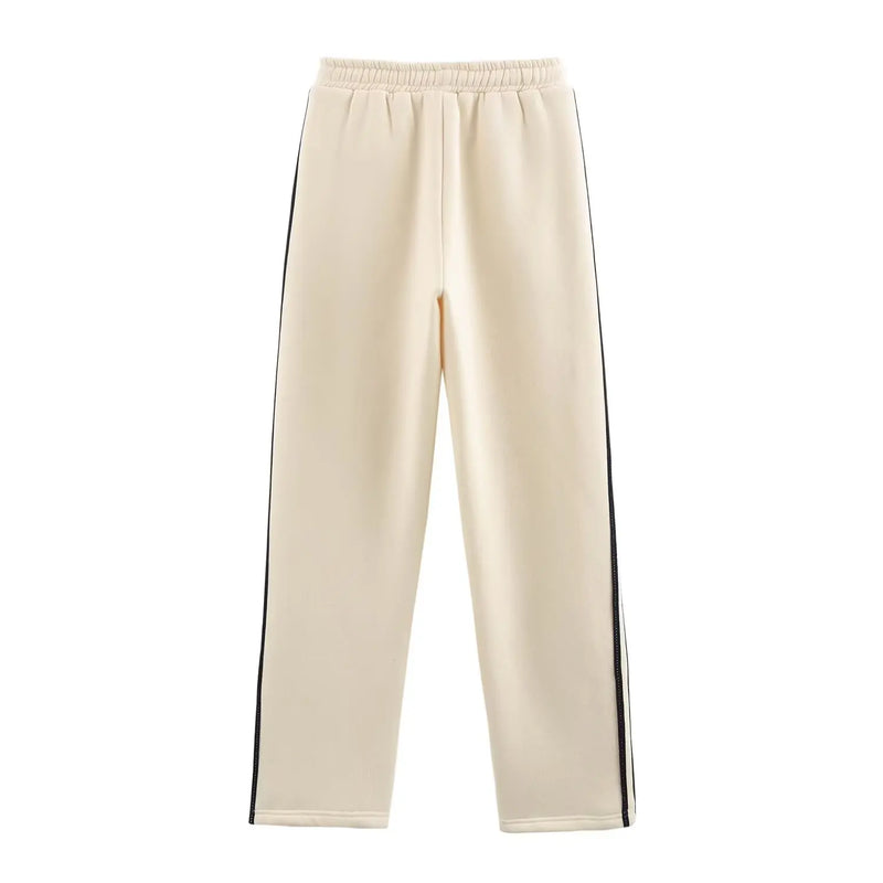 Conjunto Jogger Feminino Forrado em Lã – Bordado, Ajuste Solto e Design Térmico