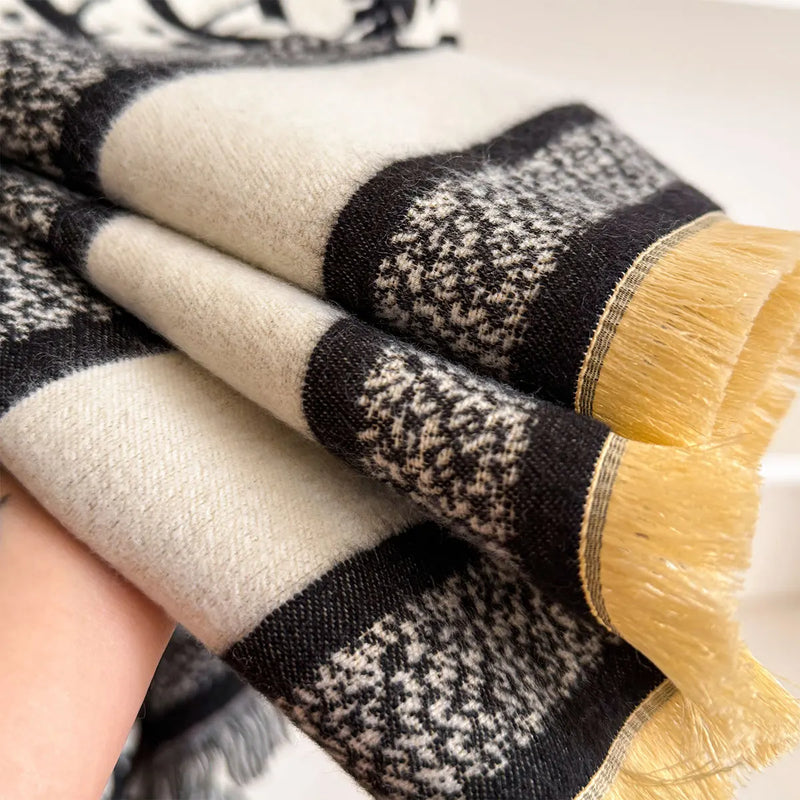 Echarpe Estilo Pashmina em Cashmere