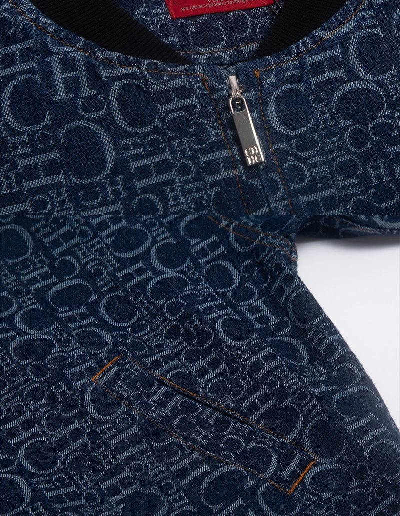 Jaqueta Jeans CHCH – Com Zíper e Bolsos, Gola Lapela, Manga Longa, Estilo Vintage e Fashion