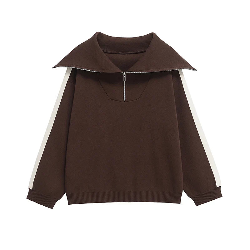 Conjunto Moletom Pulôver e Calça Cintura Alta com Elastano, Estilo Vintage