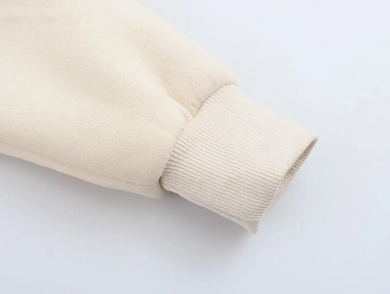 Conjunto Jogger Feminino Forrado em Lã – Bordado, Ajuste Solto e Design Térmico