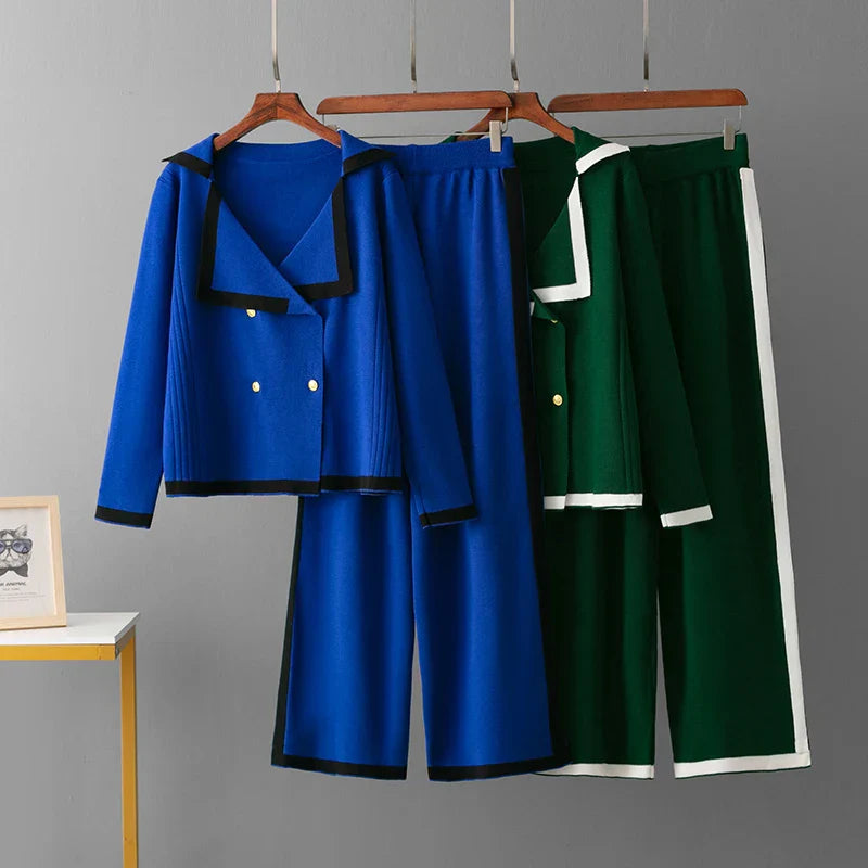 Conjunto Feminino em Tricô – Cardigan Casual com Calça